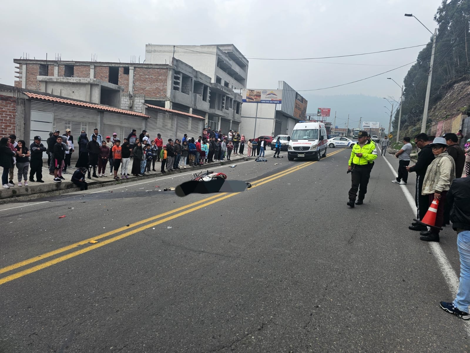 Dos muertos durante accidente de tránsito en Riobamba