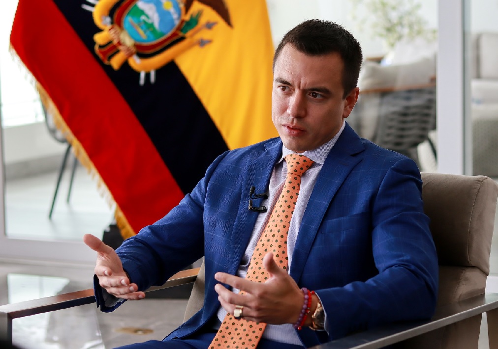 Daniel Noboa aseguró que un mes antes de que inicie la campaña política para las elecciones 2025, encargará su puesto.