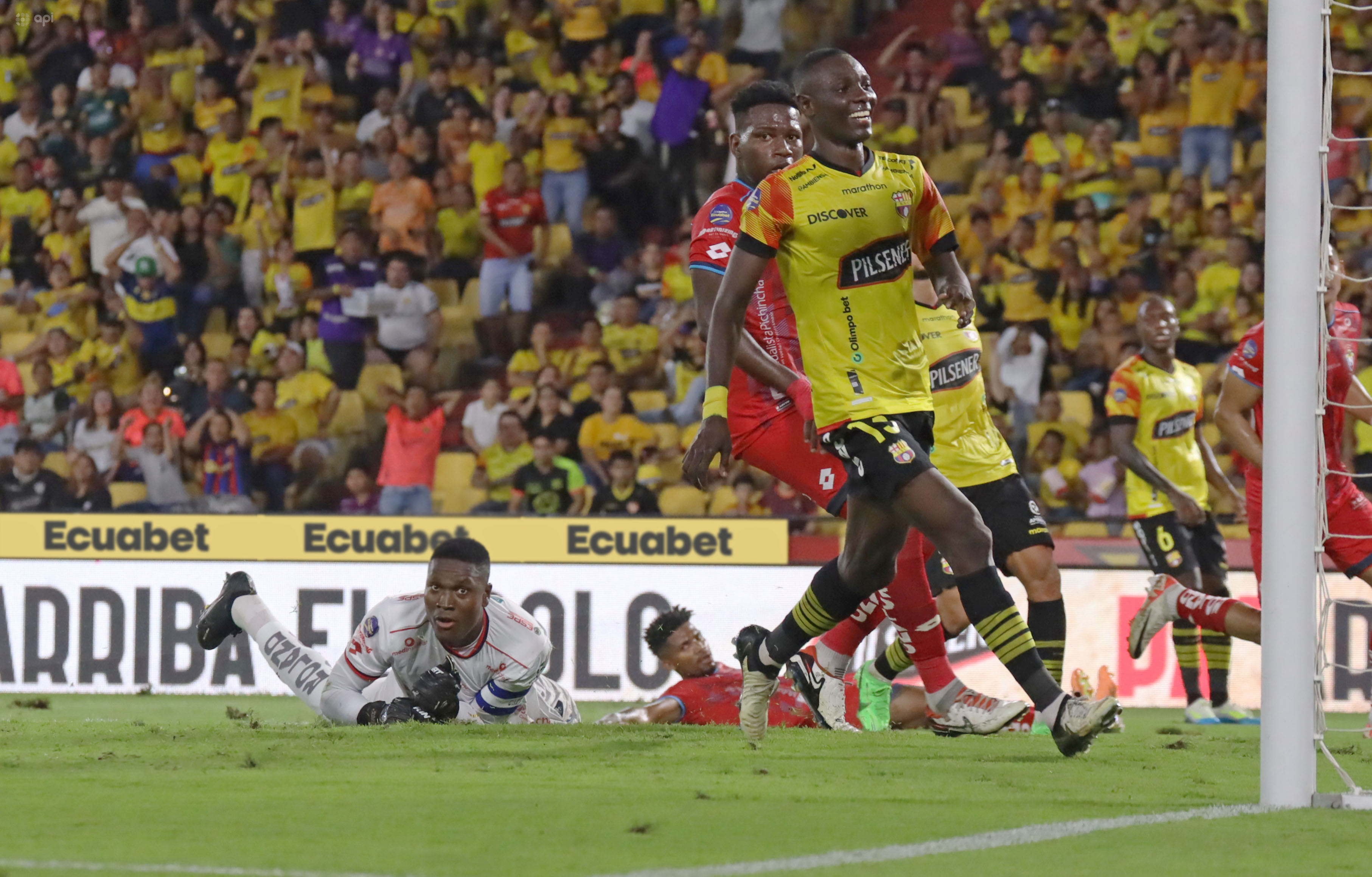 Barcelona ganó a El Nacional por la  novena fecha de la Liga Pro del campeonato ecuatoriano de fútbol este jueves 18 de abril del 2024.