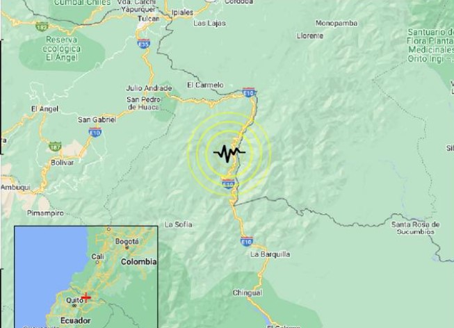 Temblor dos sismos San Gabriel Carchi