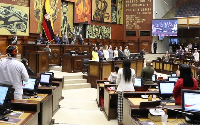 Asamblea caso vicepresidenta. Tres bancadas le responden a Noboa