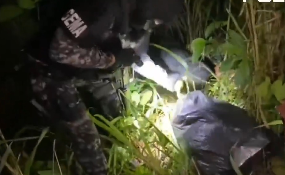 En una finca de la parroquia Canoa del cantón San Vicente, en la provincia de Manabí, la Policía incautó un cargamento de droga.