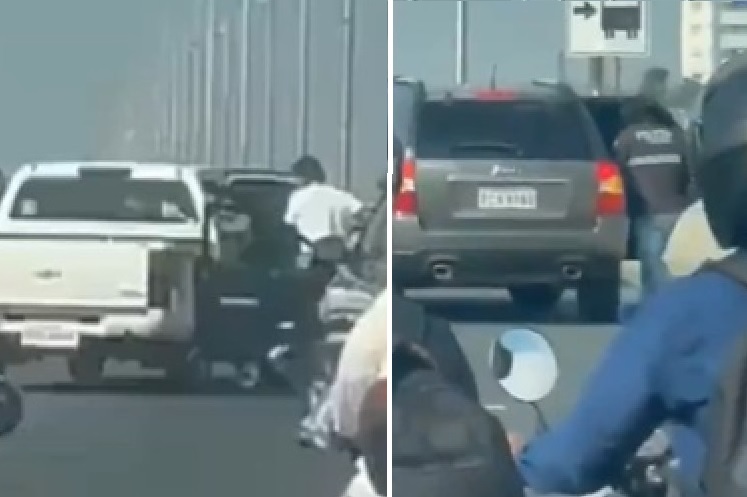 Disfrazados de policías, varios delincuentes intentaron secuestrar a un hombre a plena luz del día, en Guayaquil.