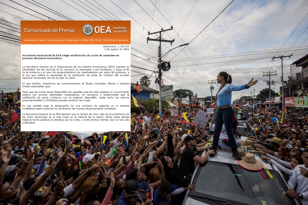 Secretaría de la OEA pide verificar actas electorales en Venezuela