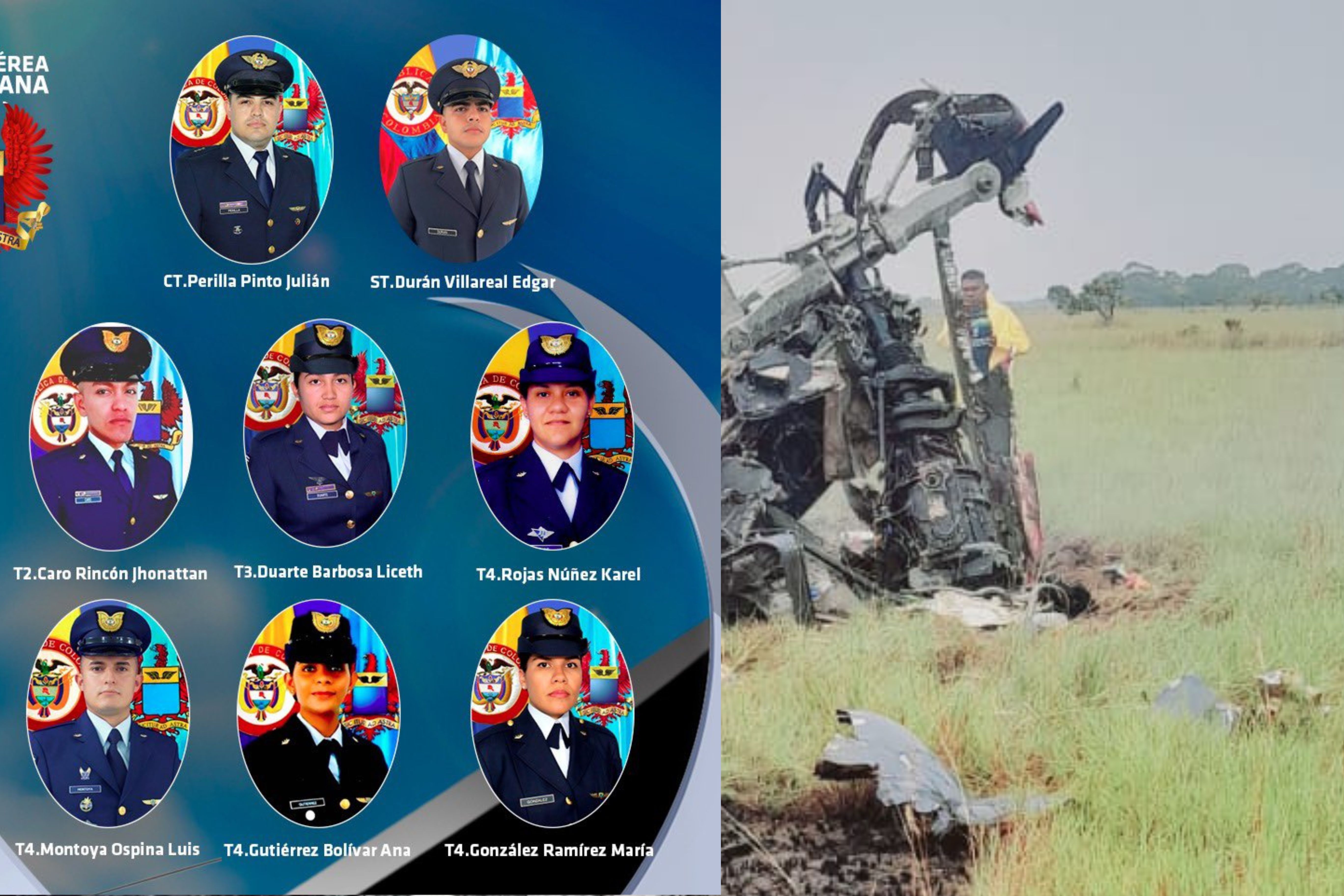 Ocho militares murieron durante accidente aéreo en Colombia