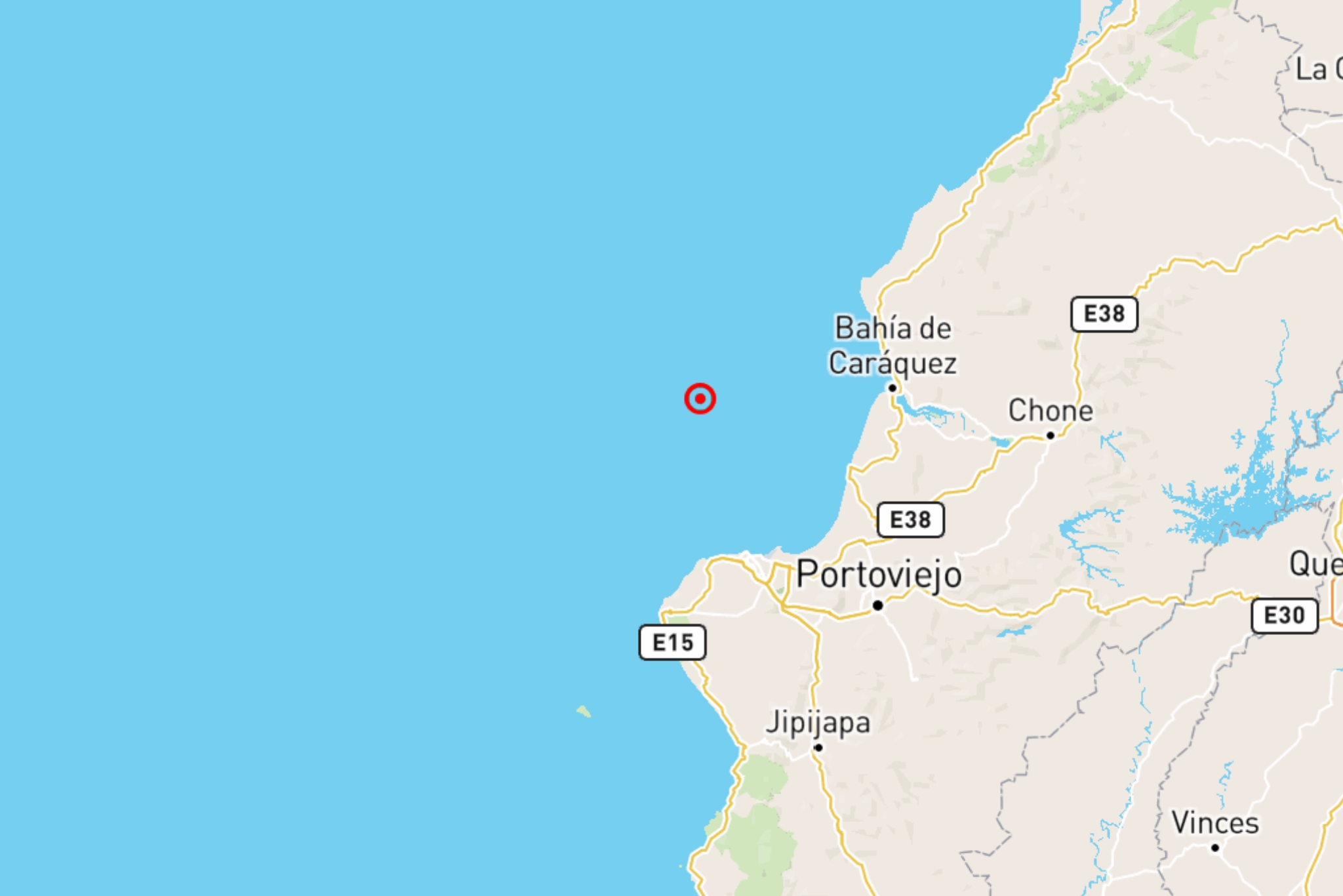 Sismo se registró en Manta, Manabí