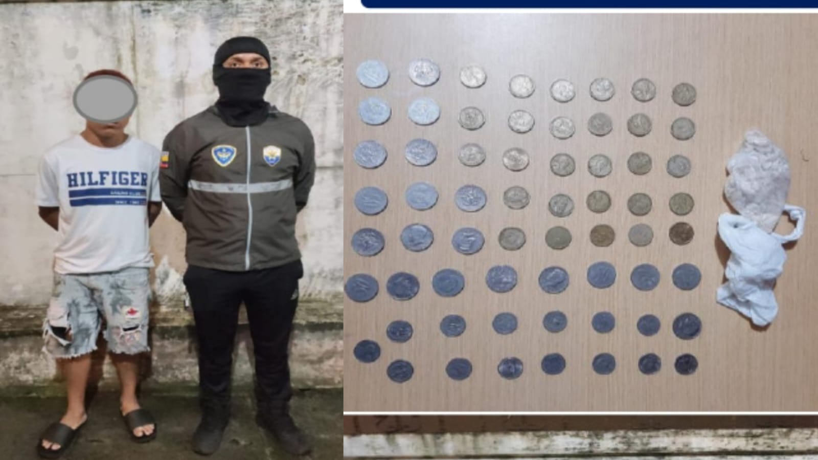 Santo Domingo de los Tsáchilas. Adolescente detenido con 800 dosis de cocaína en la 3 de Julio.