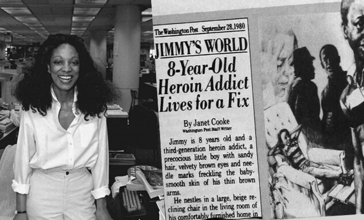 En septiembre de 1980, The Washington Post llevó en su portada un reportaje titulado El mundo de Jimmy. Su autora era la periodista Janet Cooke.