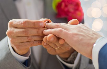 people, homosexuality, same-sex marriage and love concept - clos