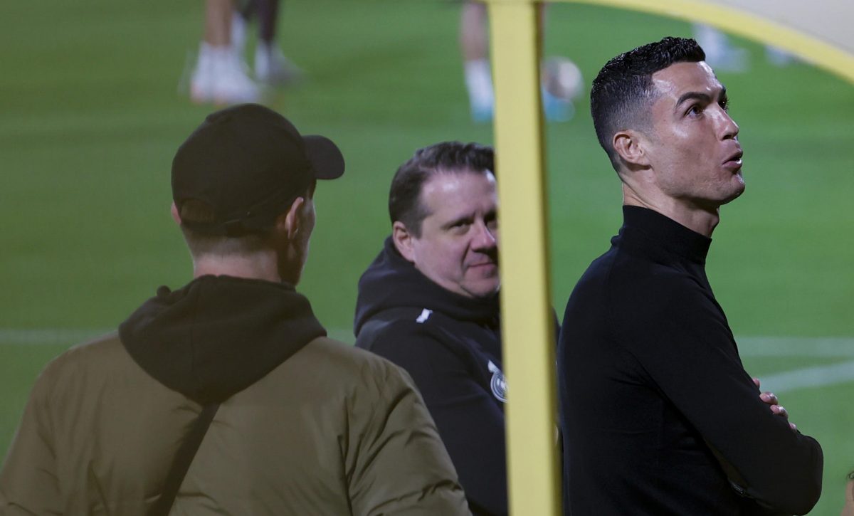 Cristiano Ronaldo visita a sus excompañeros del Madrid en su entrenamiento