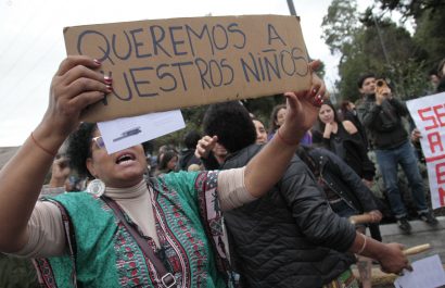 PLANTON-FAMILIARES-NIÑOS DESAPARECIDOS