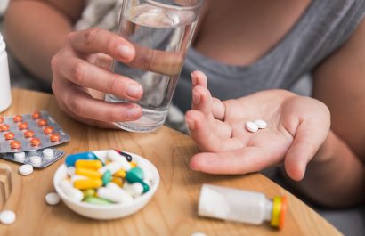Young,Woman,Sick,With,Colds,And,Flu,,Self-medication,At,Home