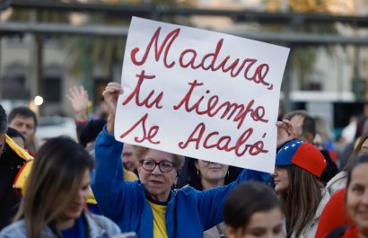 Concentración en Málaga contra el régimen de Nicolás Maduro antes de la toma de posesión como presidente de Venezuela