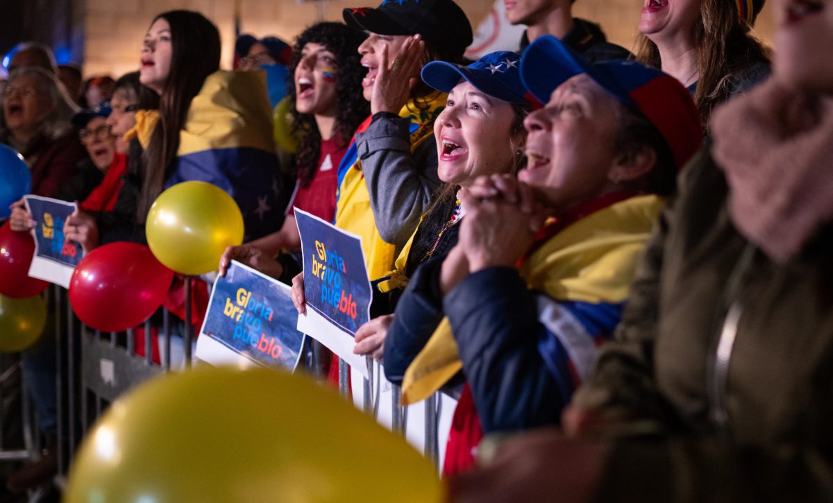 Concentración en Barcelona contra el régimen de Nicolás Maduro tras la toma de posesión como presidente de Venezuela