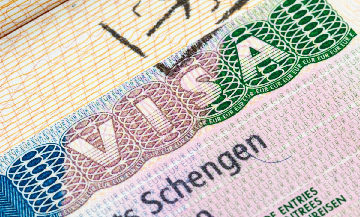 Schengen visa in the passport