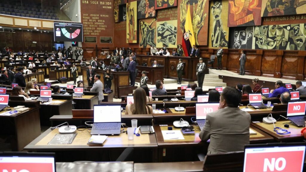 Asamblea Nacional Asambleístas de RC y Reto presentan acción de protección contra Niels Olsen y proponen llevar megáfonos. (Asamblea Nacional).