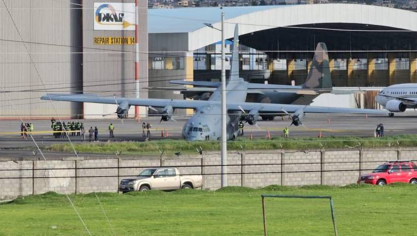 Avión de la FAE entregado por Estados Unidos se accidento en el aeropuerto de Cotopaxi