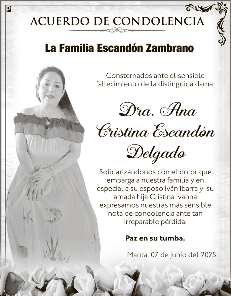 ACUERDO DE CONDOLENCIA: Dra. Ana Cristina Escandón Delgado