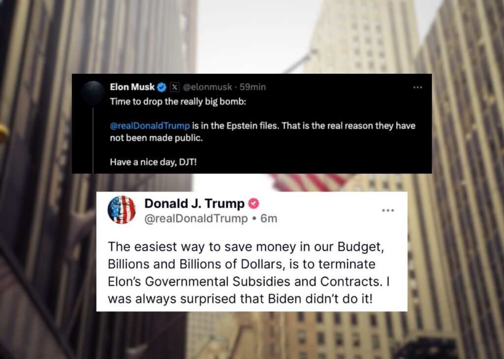 Elon Musk acusa a Donald Trump de figurar en los archivos de Jeffrey Epstein
