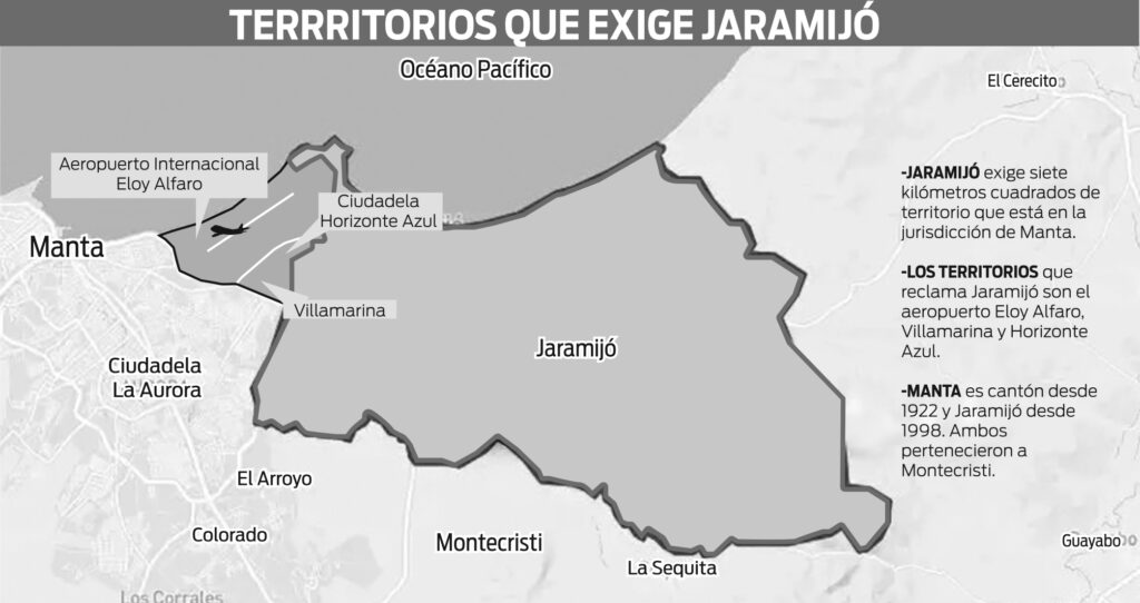 El municipio de Jaramijó sostiene que gran parte del área donde opera el aeropuerto de Manta pertenece.