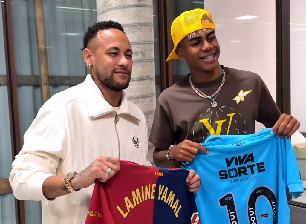 Lamine Yamal se reúne con Neymar en Brasil durante sus vacaciones de verano