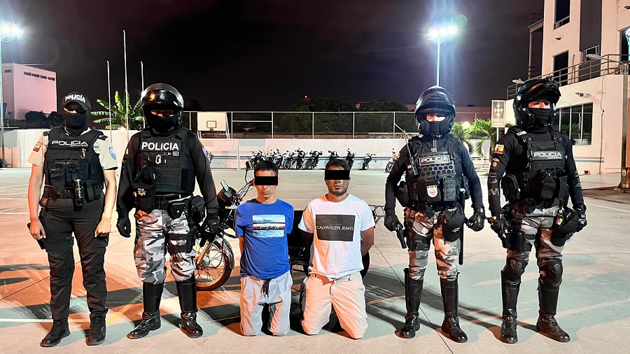 Dos de los tres detenidos fueron presentados en la UVC de Manta.