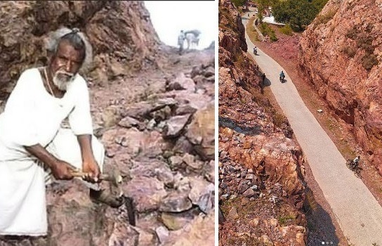 Dashrath Manjhi, conocido como el ‘Hombre de la Montaña’, dedicó 22 años a tallar un camino de 110 metros a través de una montaña