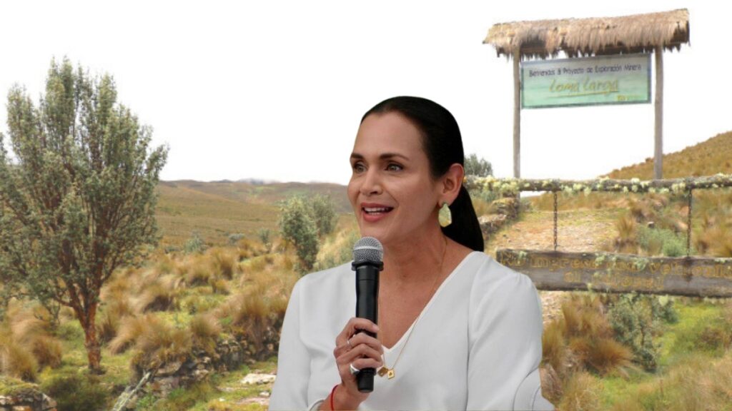 Inés Manzano, ministra de Energía, posterga el inicio de trabajos en el proyecto minero Loma Larga, en Azuay.