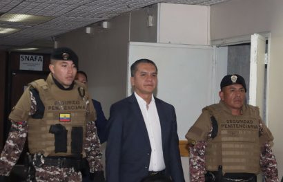 Audiencia de resolución de sentencia en el Caso Pantalla, involucrado el Ex Presidente de la Judicatura Wilman Terán, en la Corte Nacional. Fotos: API / Rolando Enríquez