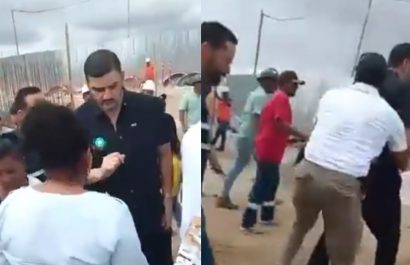 ¿Por qué Aquiles Álvarez, alcalde de Guayaquil, quiso agredir a un líder comunal de Chongón durante un recorrido? (Captura de pantalla).