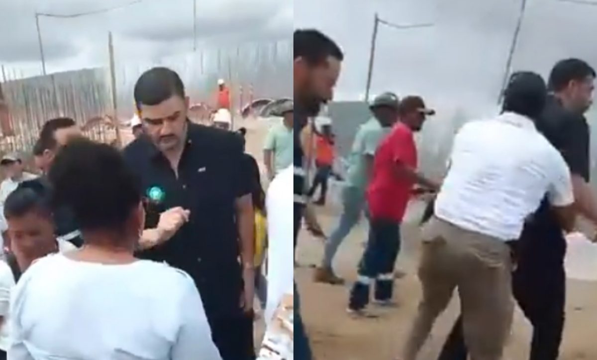 ¿Por qué Aquiles Álvarez, alcalde de Guayaquil, quiso agredir a un líder comunal de Chongón durante un recorrido? (Captura de pantalla).