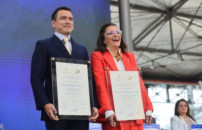 Así será la posesión de Daniel Noboa y María José Pinto en Ecuador.
