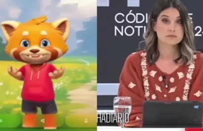 Cara de mate rancio, así fue larespuesta que le dio Rudy, una IA creada para niños, a una periodista en vivo. (Captura de pantalla A24)