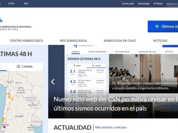 Chile lanza nuevo portal sísmico más rápido y accesible para enfrentar emergencias