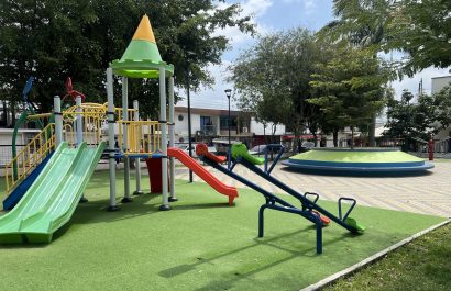 Una de las últimas obras que se ejecutó en la ciudadela Las Orquídeas, fue el parque.