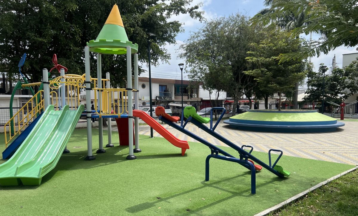 Una de las últimas obras que se ejecutó en la ciudadela Las Orquídeas, fue el parque.