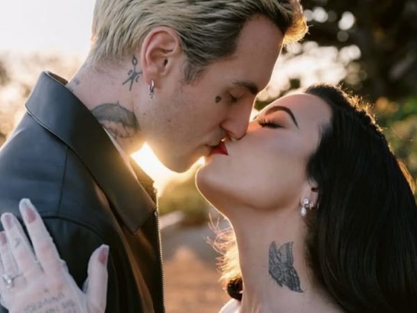 Demi Lovato se casó con Jordan Lutes luciendo un vestido de novia de Vivienne Westwood