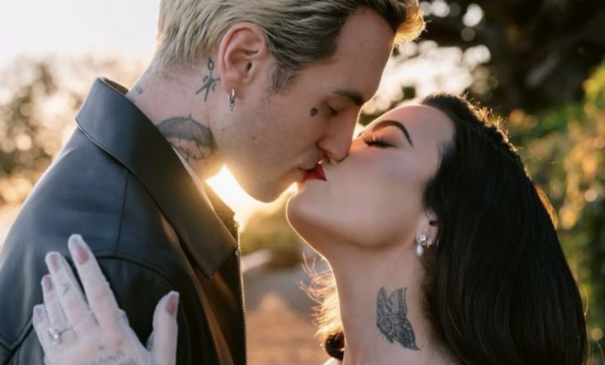 Demi Lovato se casó con Jordan Lutes luciendo un vestido de novia de Vivienne Westwood