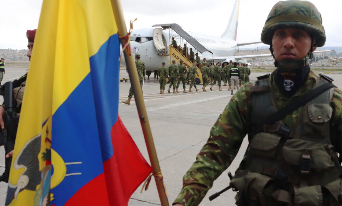 El Ejército de Ecuador despliega 1.750 soldados en nueve provincias del país para combatir el crimen organizado