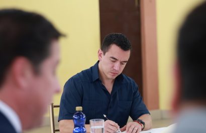 El Presidente Daniel Noboa entregará créditos en Manabí y avalará el ingreso de docentes este martes 17 de junio. (Presidencia).