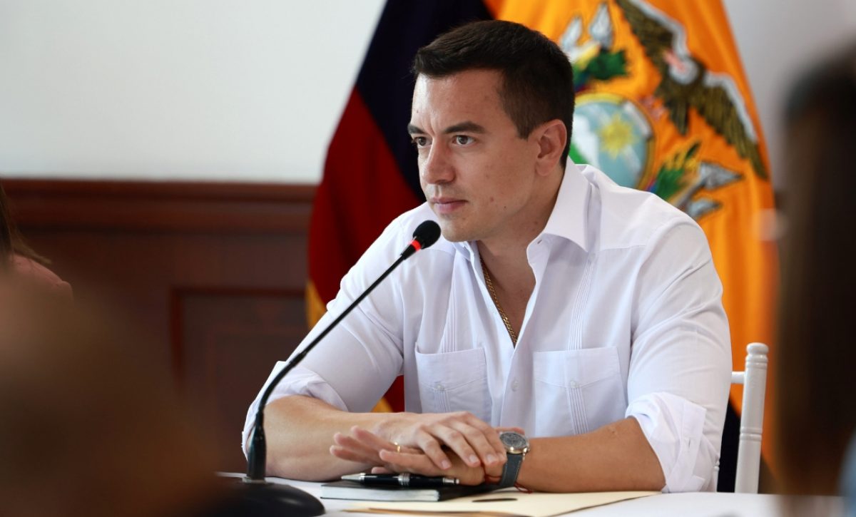 El Presidente Daniel Noboa se reúne con su gabinete ministerial y define acciones. (Presidencia).