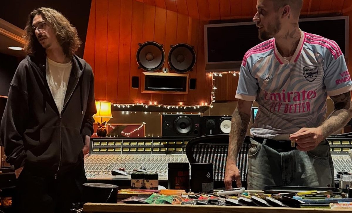 El cantante canadiense Justin Bieber en su estudio de grabación.