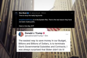 Elon Musk acusa a Donald Trump de figurar en los archivos de Jeffrey Epstein