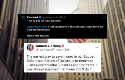 Elon Musk acusa a Donald Trump de figurar en los archivos de Jeffrey Epstein