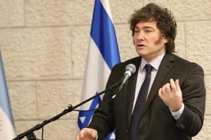 El presidente de Argentina, Javier Milei durante una conferencia. FOTO: Europa Press.