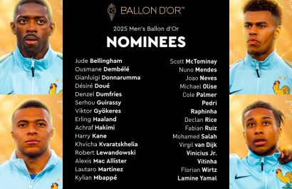 France Football revela a los 30 nominados al Balón de Oro 2025: Lamine Yamal, Kylian Mbappé y Erling Haaland, entre los elegidos