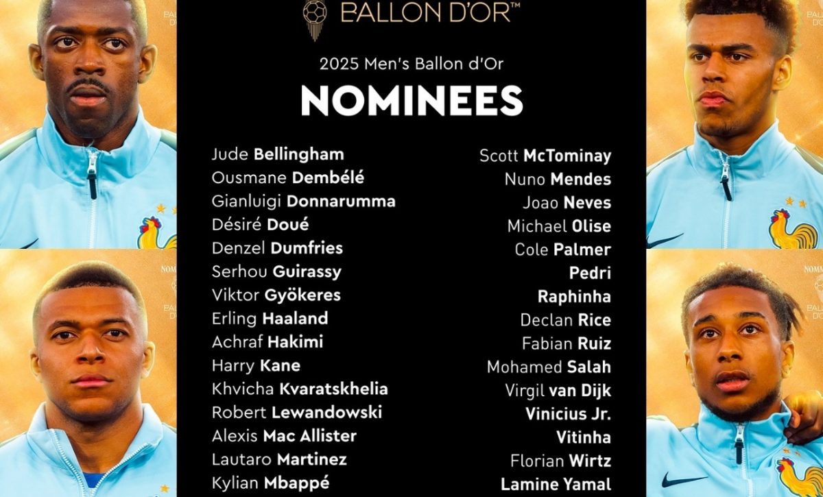 France Football revela a los 30 nominados al Balón de Oro 2025: Lamine Yamal, Kylian Mbappé y Erling Haaland, entre los elegidos