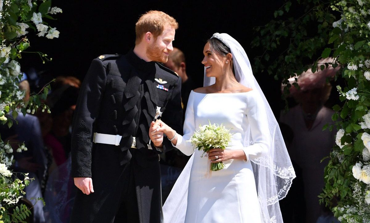 Meghan Markle y el príncipe Harry se casaron el 19 de mayo de 2018 en la Capilla de San Jorge, Castillo de Windsor.