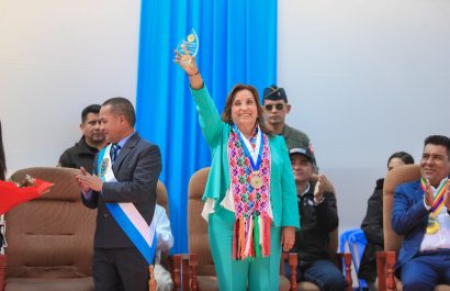 La presidenta de Perú Dina Boluarte en un evento. FOTO: @presidenciaperu