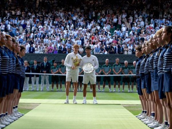 Jannik Sinner y Carlos Alcaraz/ Foto Wimbledon